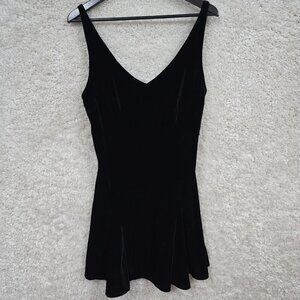 Vintage Victorias Secret Velvet Dress Womens Medium Black‎ Skater Mini 90s Y2K